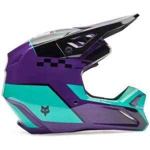 Kask enduro Fox V1 Collect czarno-niebiesko-fioletowy Wysoka jakość