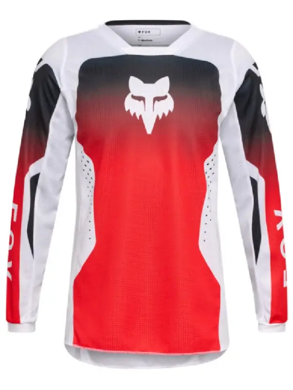 Bluza enduro dziecięca Fox 180 Shield czarno-biało-czerwona Ograniczona ilość