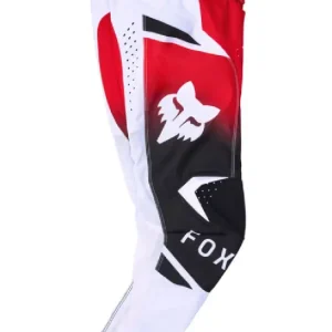 Szybka wysyłka Spodnie cross dziecięce Fox 180 Shield czarno-biało-czerwone