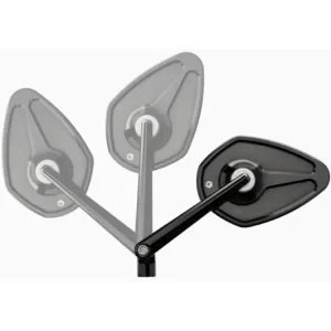 Popularny Lusterko motocyklowe uniwersalne Motogadget Mo.view Sport Flip aluminiowe, czarne [długość ramienia: 110 mm]
