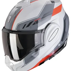 Kask szczękowy Scorpion Exo-Tech Evo Socius szaro-czerwony Ostatnie sztuki
