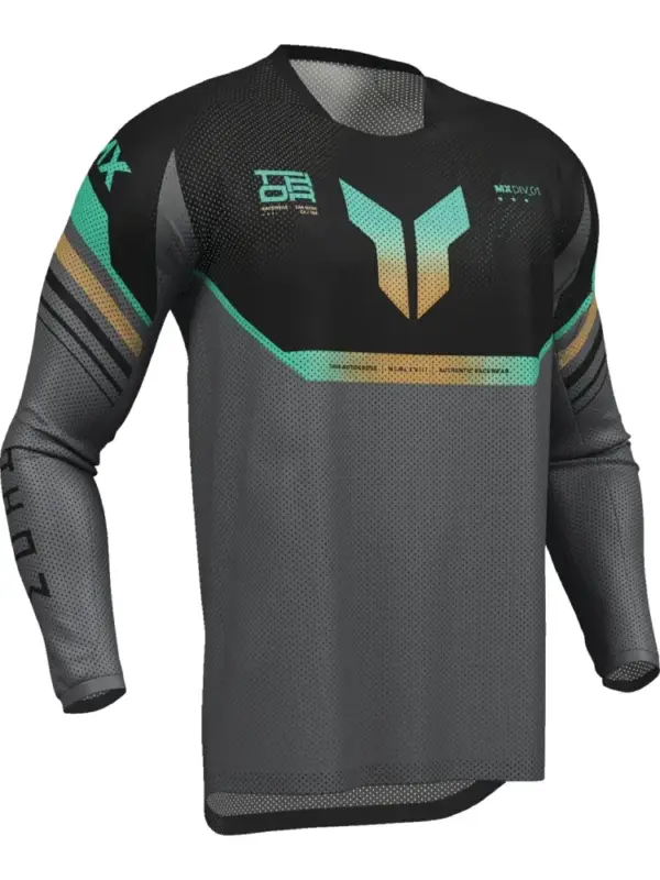 Bluza enduro Thor Launchmode Air Raptor czarno-szara Tani