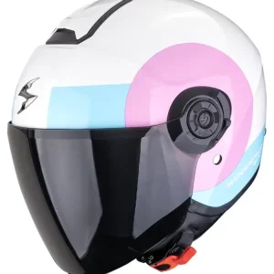 Super okazja Kask otwarty Scorpion Exo-City II Sheer biało-różowo-niebieski