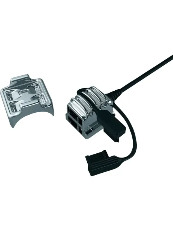 Gniazdo zasilania USB z przewodem akumulatora Kuryakyn srebrne Tylko dziś