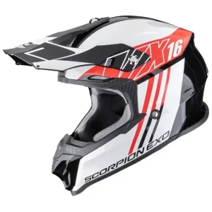 Kask enduro Scorpion VX-16 Evo Air Lignes czarno-czerwony Cena promocyjna