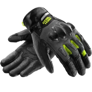 Promocja Rękawice motocyklowe Rebelhorn Defender czarno-szare-fluo