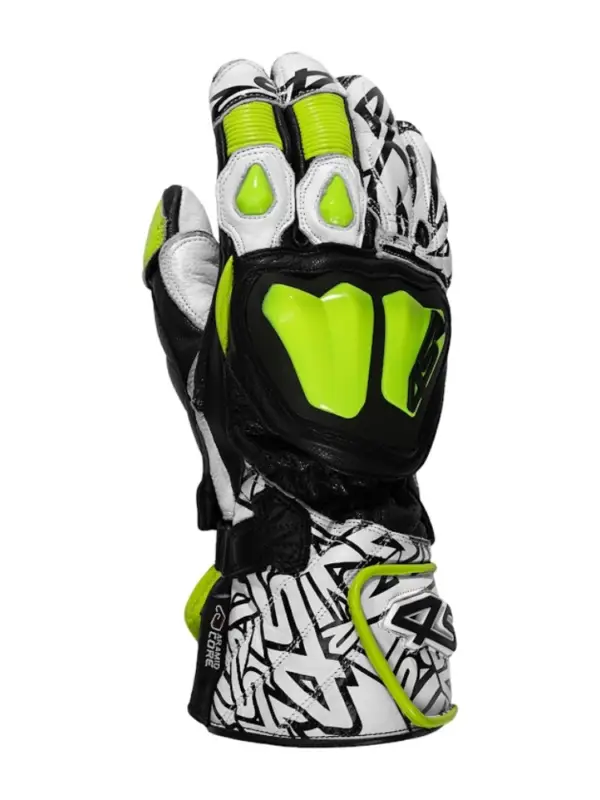 Obniżka ceny Rękawice motocyklowe 4SR RR Aramid Core biało-żółte