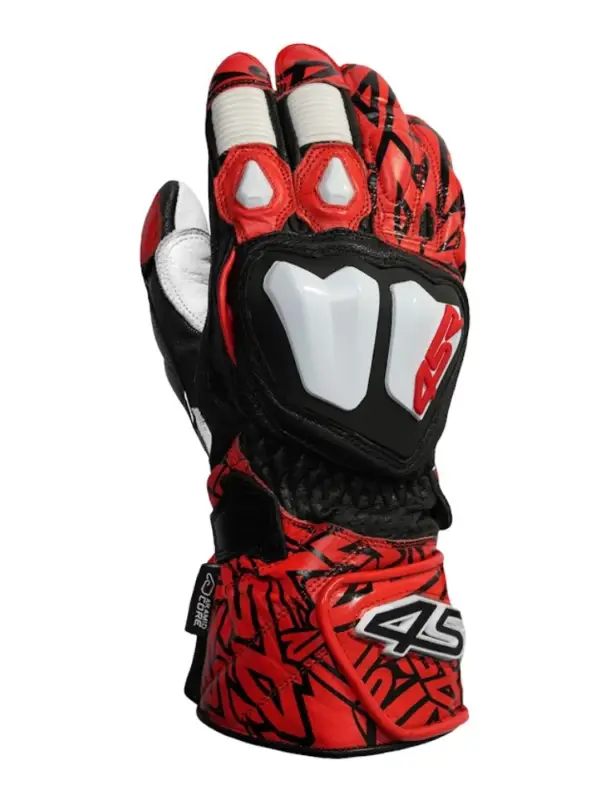 Bestseller Rękawice motocyklowe 4SR RR Aramid Core czerwone