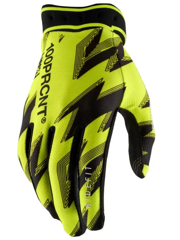 Rękawice cross 100% Ridefit fluo-czarne Kup teraz