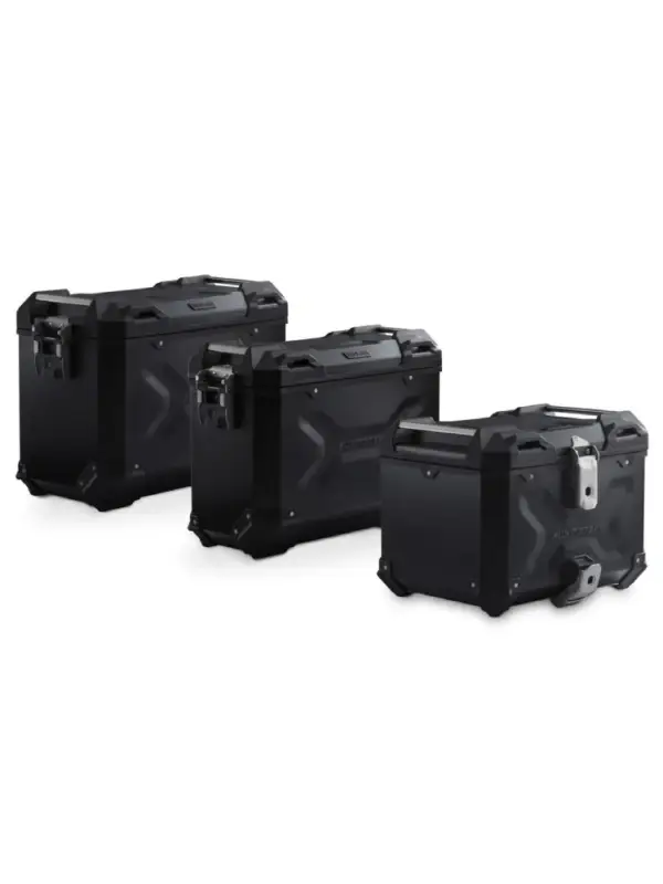 Zestaw: kufry boczne 37/45 + kufer centralny + stelaże TRAX ADV SW-Motech Moto Guzzi V85 TT (24-) czarne Oferta