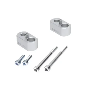 Bezpieczne zakupy Podwyższenie kierownicy Hepco&Becker Triumph Tiger 850 Sport (21-24) [20 mm w górę] srebrne