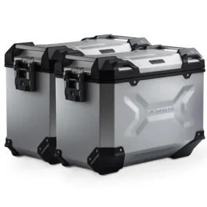 Zestaw: kufry boczne TRAX ADV + stelaże PRO SW-Motech Ducati Multistrada V2/ S (12,13,14) (24-) srebrne [poj.: 2 x 45 L] Wyjątkowa oferta