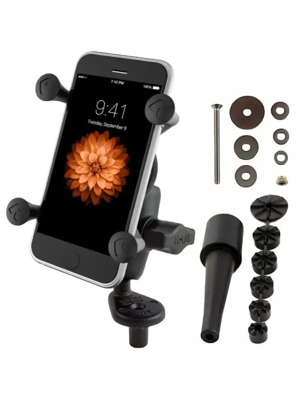 Uchwyt na telefon RAM X-Grip z sytemem do montażu w trzonie widelca motocykla Hit sprzedaży