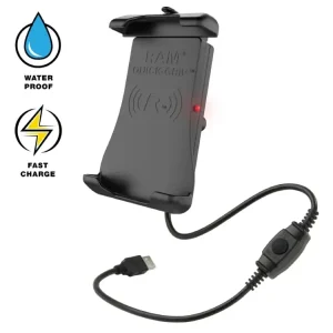 Uchwyt na telefon RAM Quick-Grip do ładowania bezprzewodowego 15W Łatwy zwrot