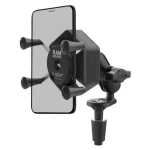 Oferta limitowana Uchwyt na telefon RAM X-Grip z adapterem tłumiącym wibracje i podstawą mostka widelca – krótki