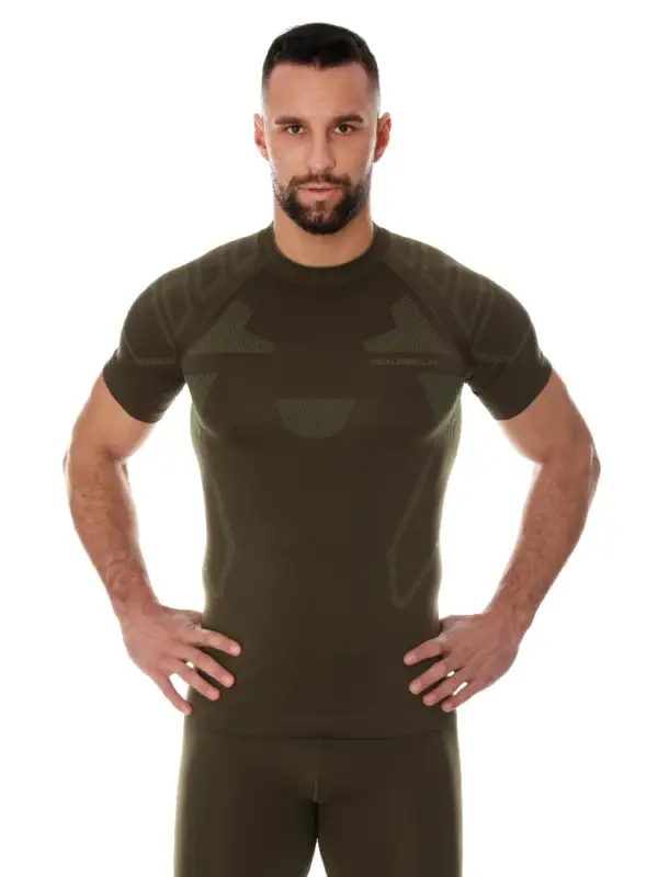 Koszulka termoaktywna z krótkim rękawem Brubeck Ranger Protect khaki Tylko dziś