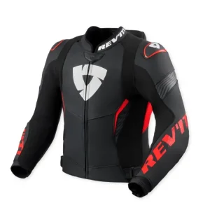 Ekspresowa dostawa Kurtka motocyklowa skórzana REV’IT! Argon 3 Pro czarno-fluo czerwona