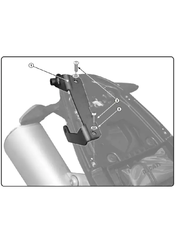 Zestaw montażowy GIVI do zamocowania T681 bez stelaża centralnego 780FZ Ducati Monster 696/ 795/ 1100 (08-14) Dostępne od ręki